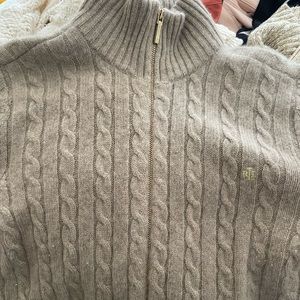 Cashmere zip up sweater